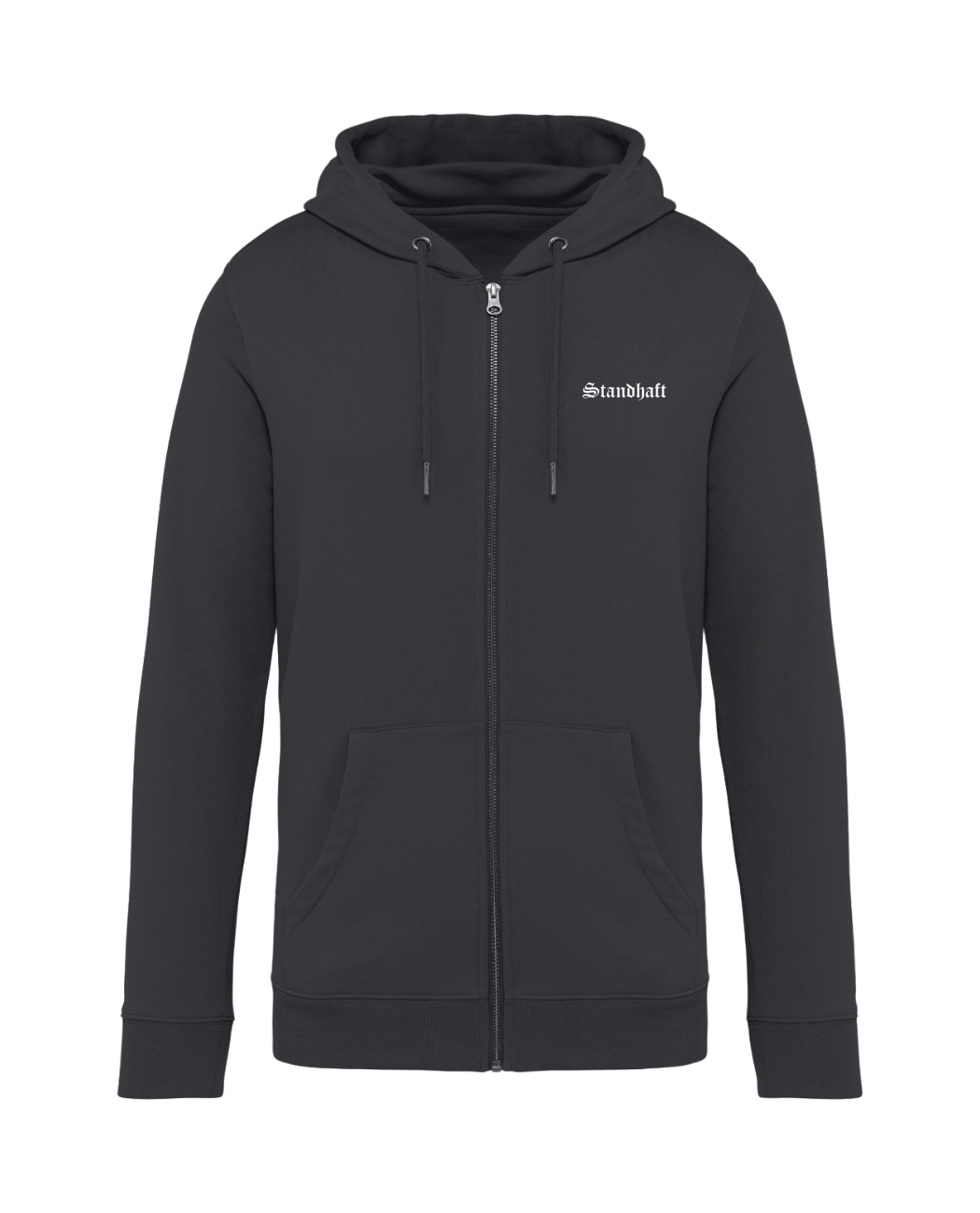 STANDHAFT ZIP HOODIE IRONGREY #OLD ENGLISH