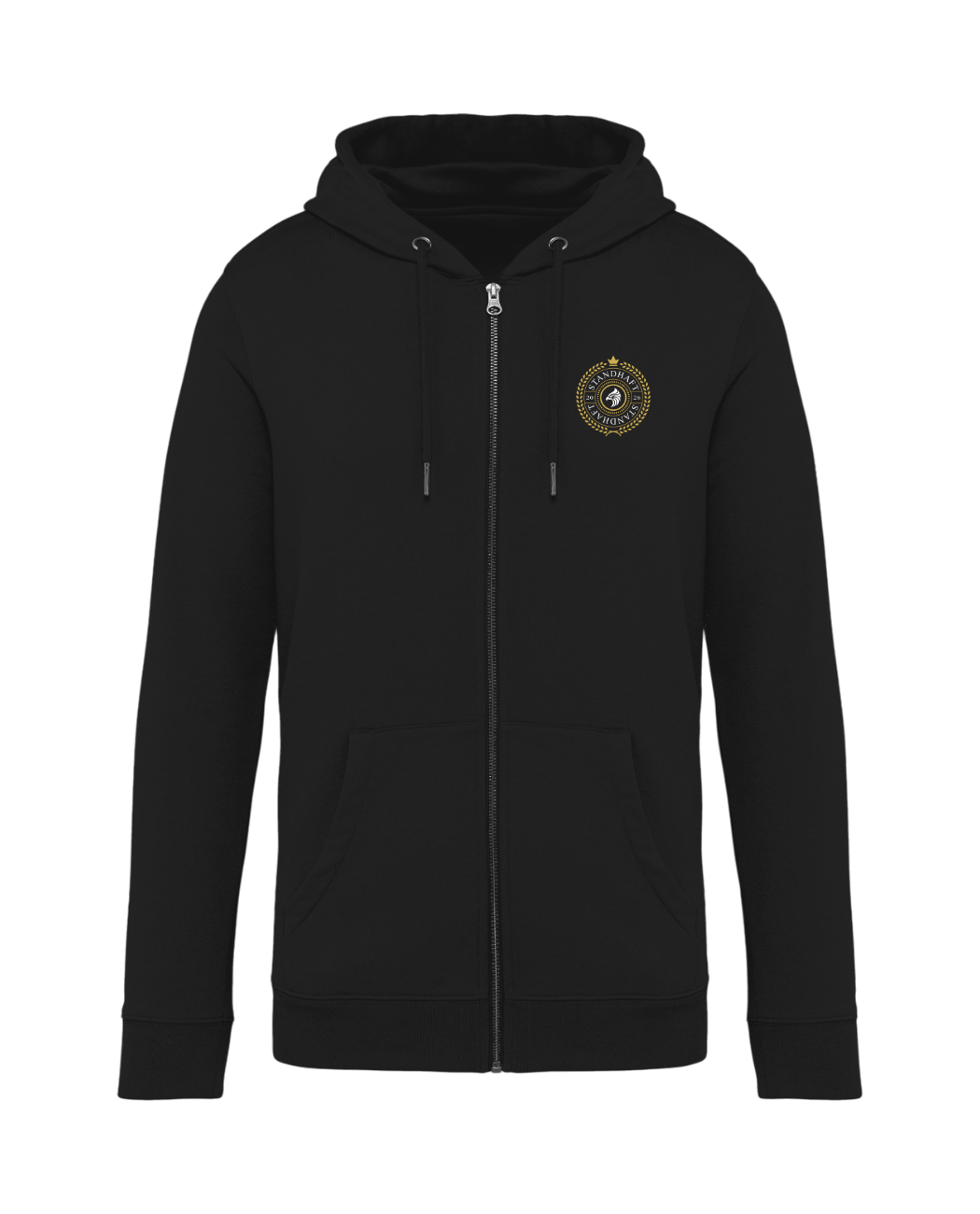 STANDHAFT ZIP HOODIE SCHWARZ #VINTAGE