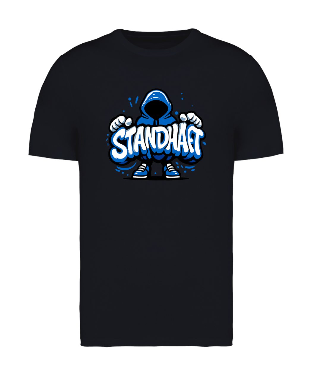 STANDHAFT T-SHIRT SCHWARZ #NO FACE