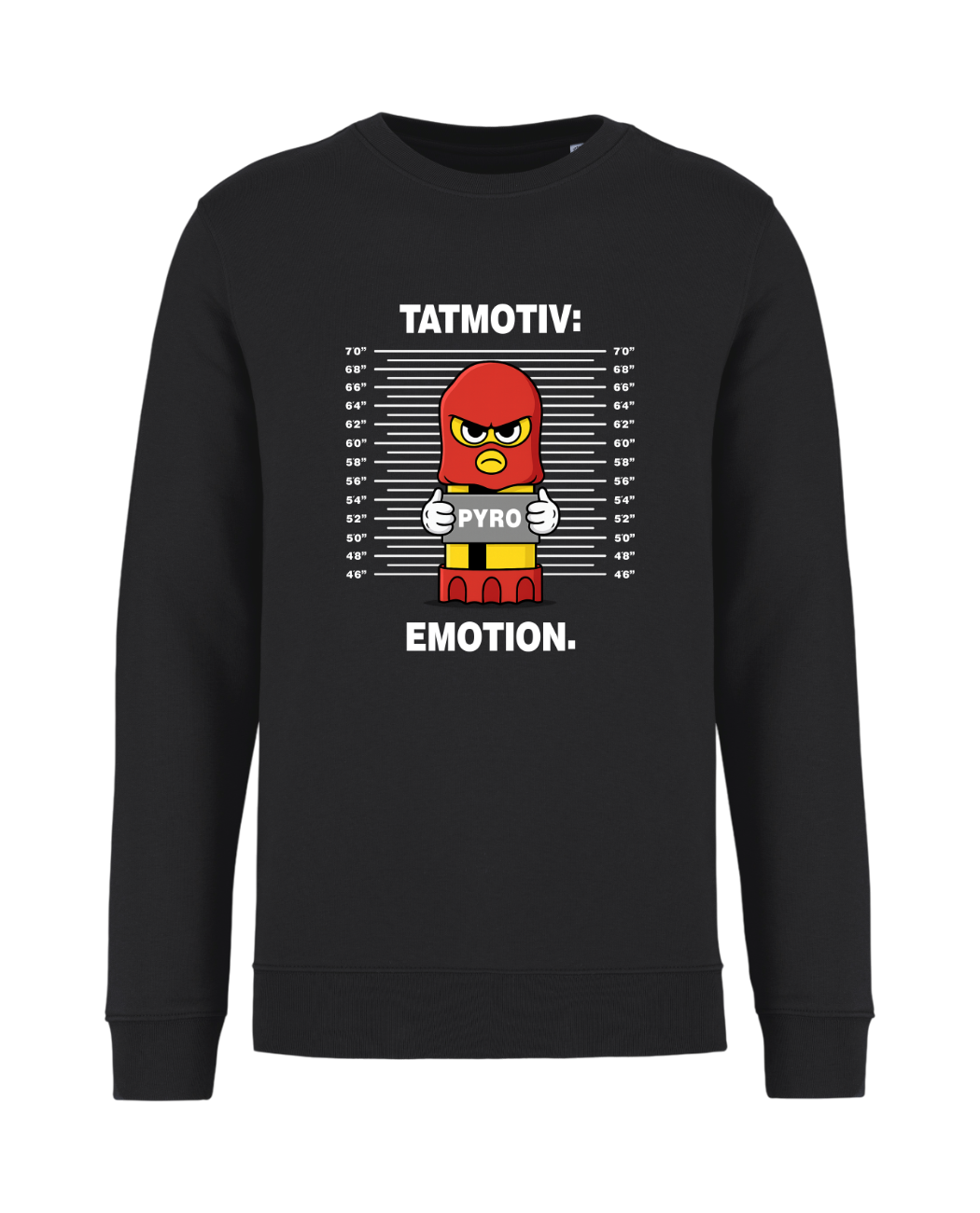 STANDHAFT SWEATSHIRT SCHWARZ #TATMOTIV