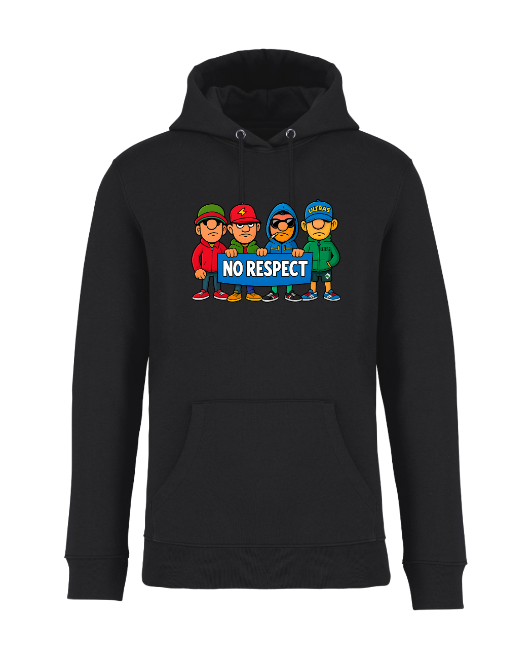 STANDHAFT HOODIE SCHWARZ #NO RESPECT
