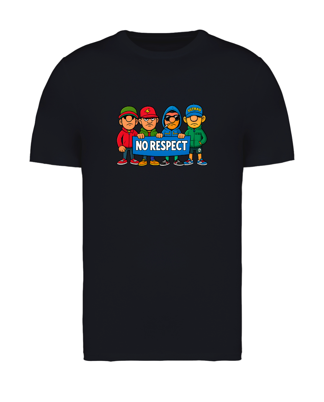 STANDHAFT T-SHIRT SCHWARZ #NO RESPECT