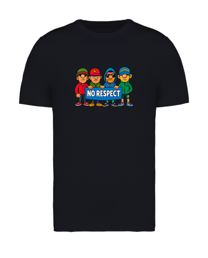 STANDHAFT T-SHIRT SCHWARZ #NO RESPECT