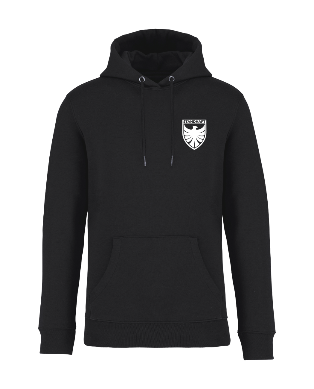 STANDHAFT HOODIE SCHWARZ #WAPPEN