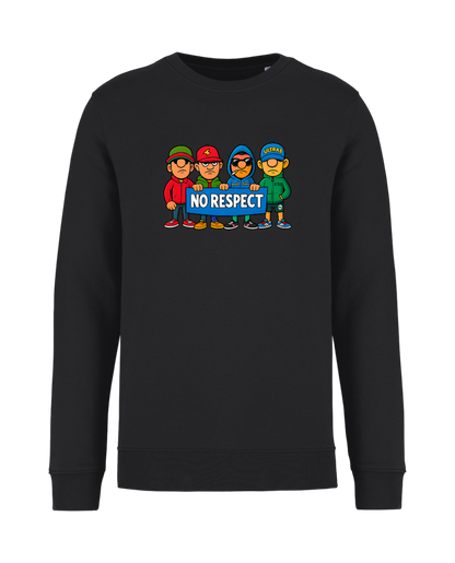 STANDHAFT SWEATSHIRT SCHWARZ #NO RESPECT