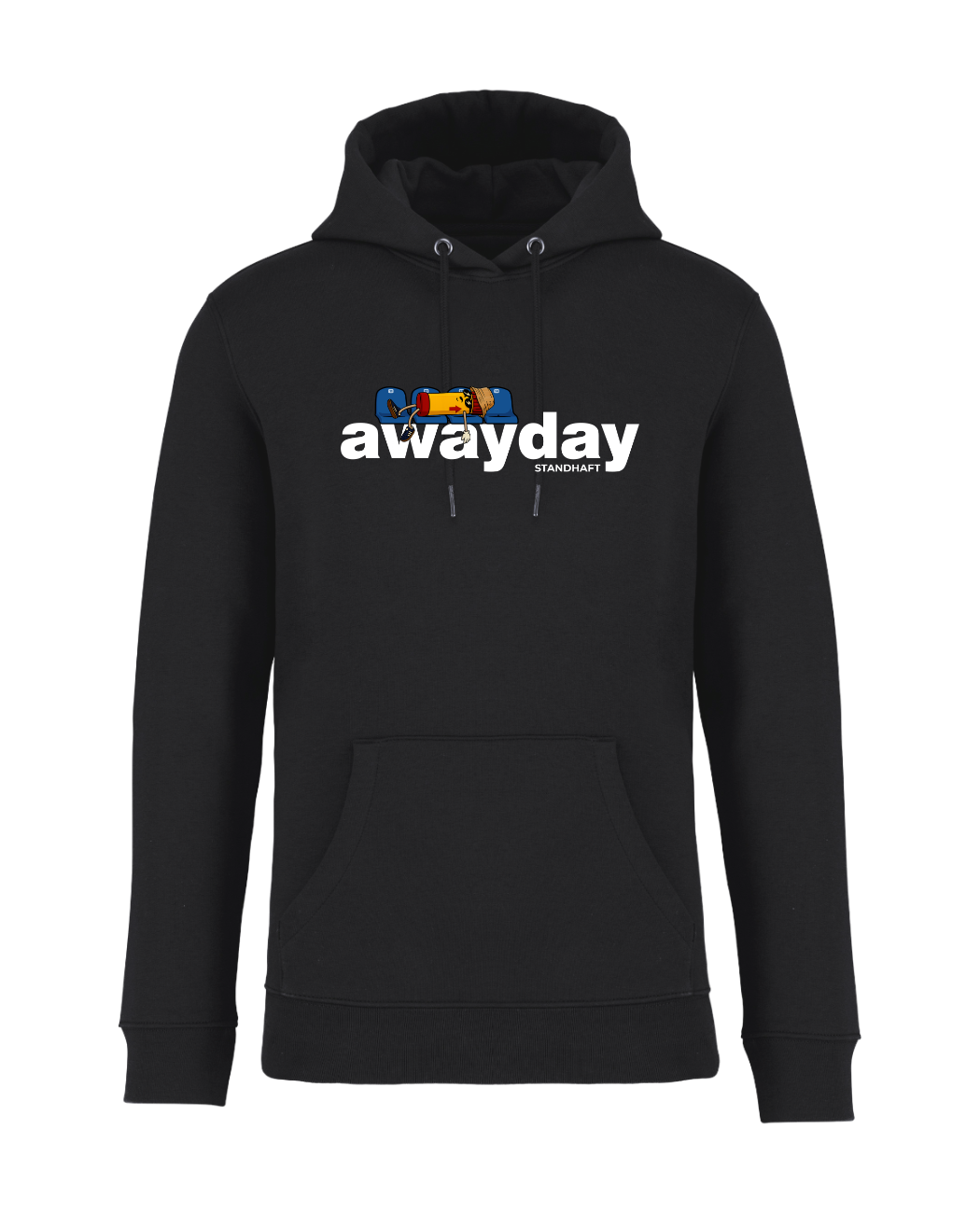 STANDHAFT HOODIE SCHWARZ #AWAYDAY