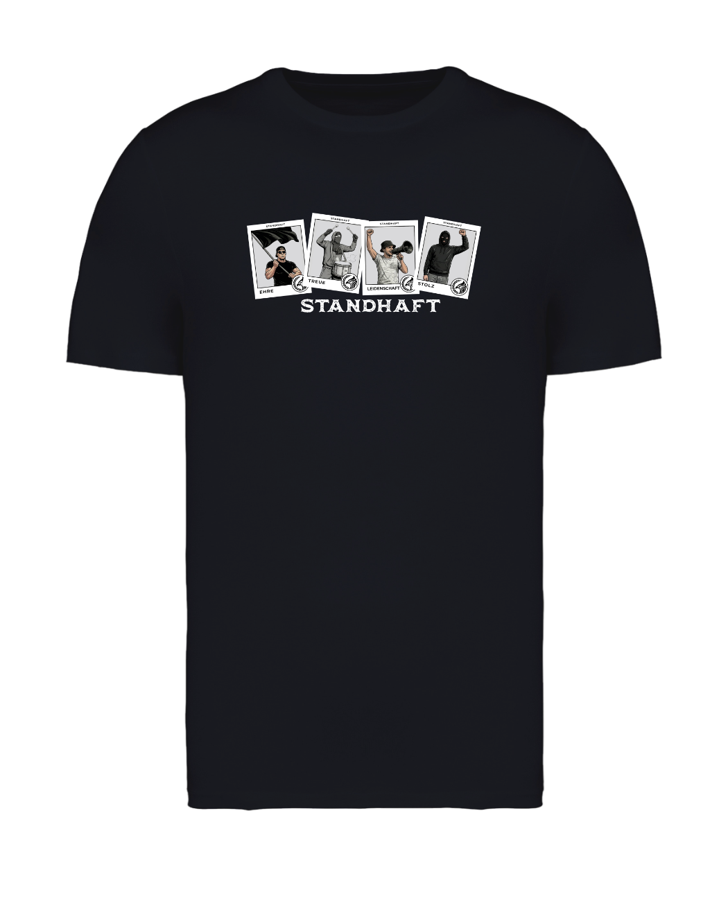 STANDHAFT T-SHIRT SCHWARZ #KARTEN