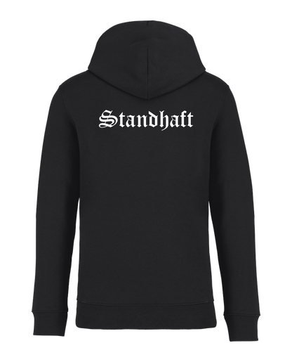 STANDHAFT ZIP HOODIE SCHWARZ #OLD ENGLISH