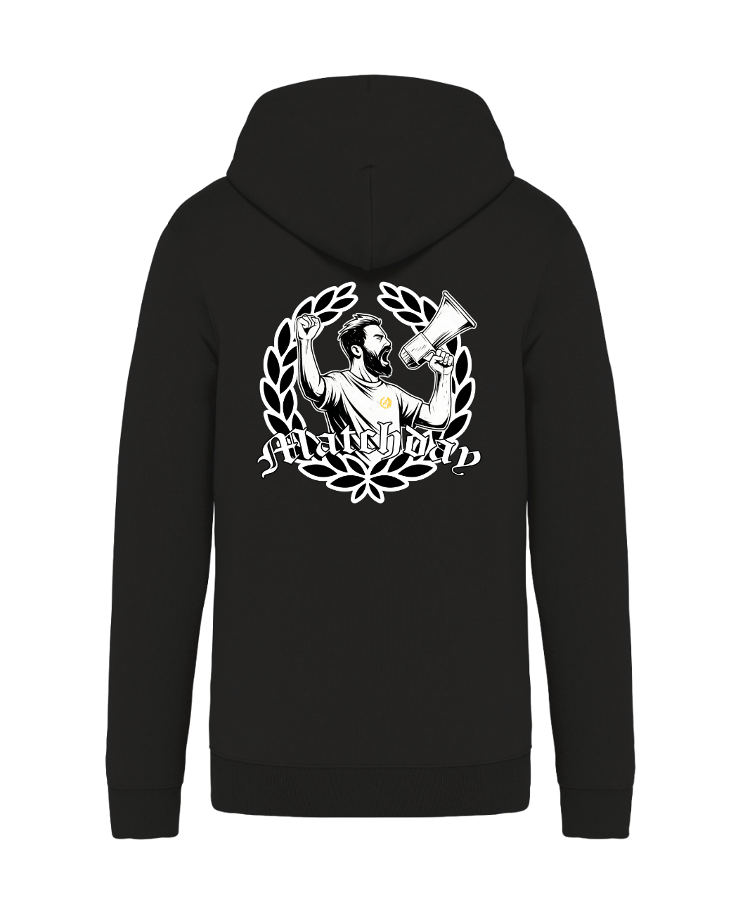 STANDHAFT ZIP HOODIE SCHWARZ #MATCHDAY