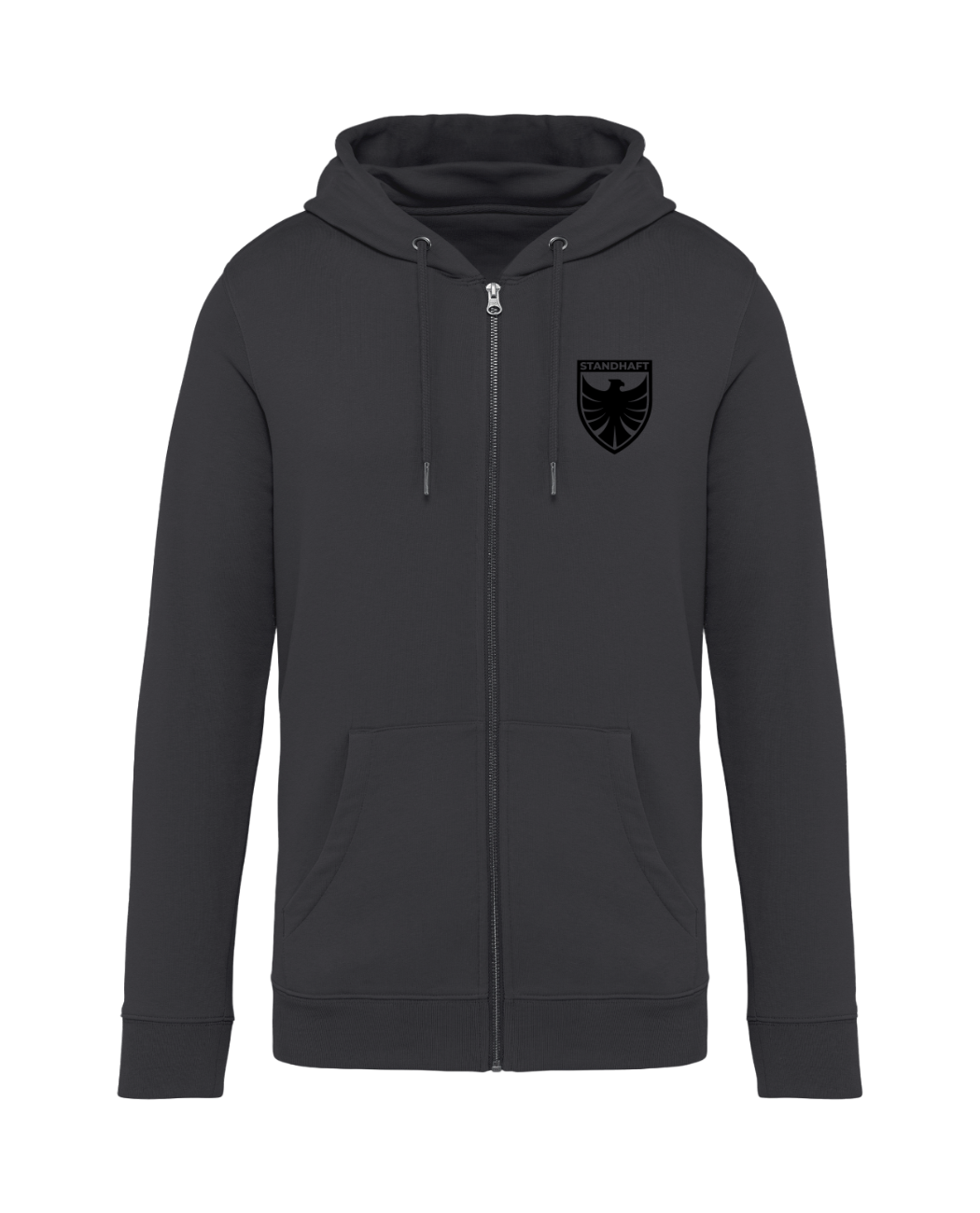 STANDHAFT ZIP HOODIE IRONGREY #WAPPEN