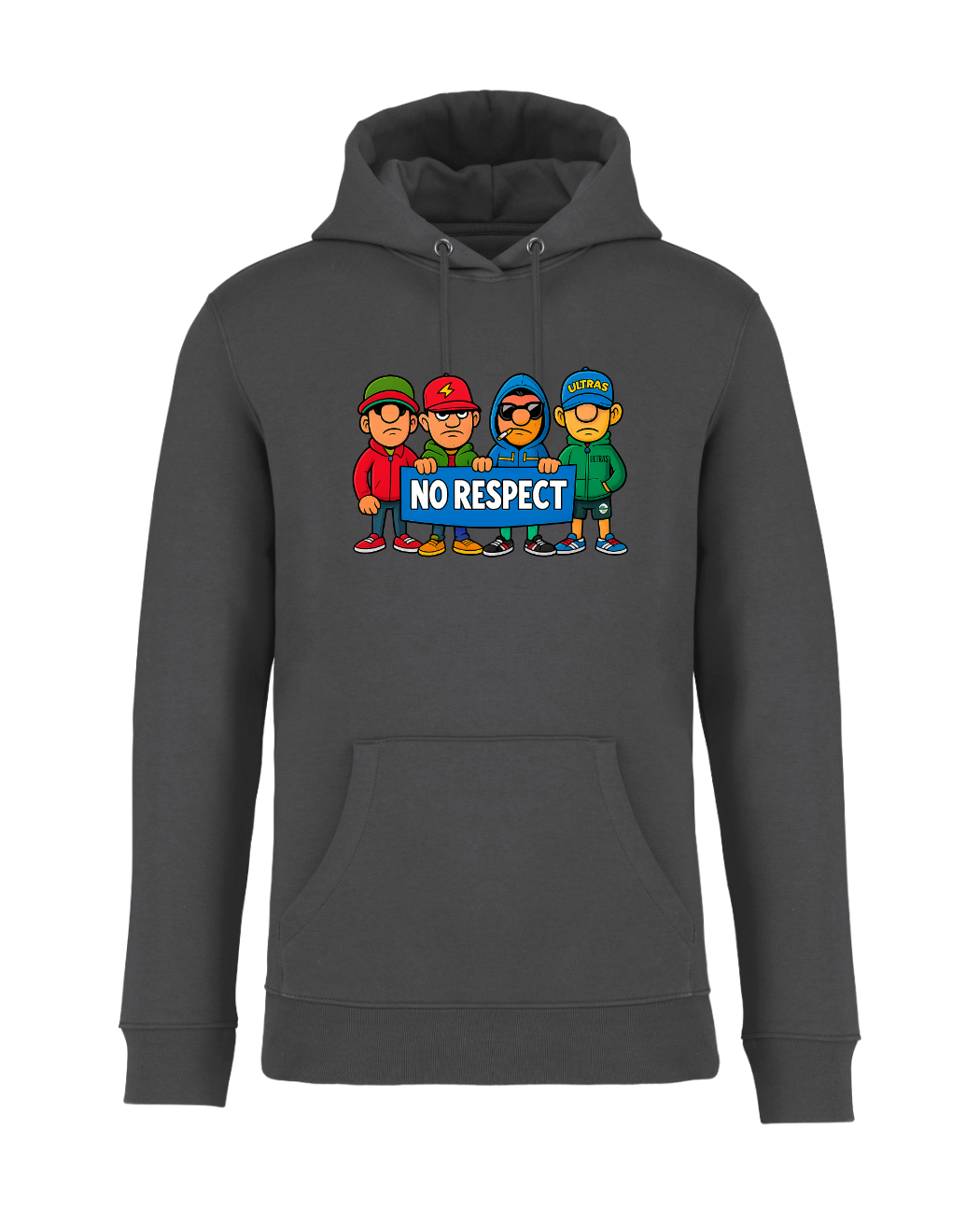STANDHAFT HOODIE IRONGREY #NO RESPECT