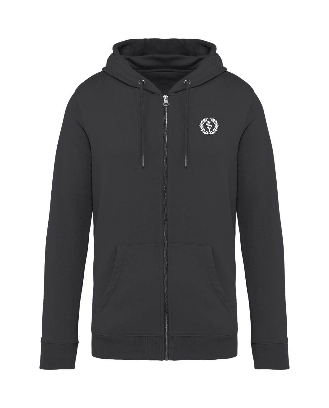 STANDHAFT ZIP HOODIE IRONGREY #LAUREL BRANCH