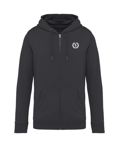 STANDHAFT ZIP HOODIE IRONGREY #LAUREL BRANCH