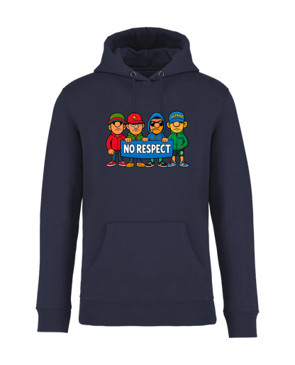 STANDHAFT HOODIE NAVYBLUE #NO RESPECT