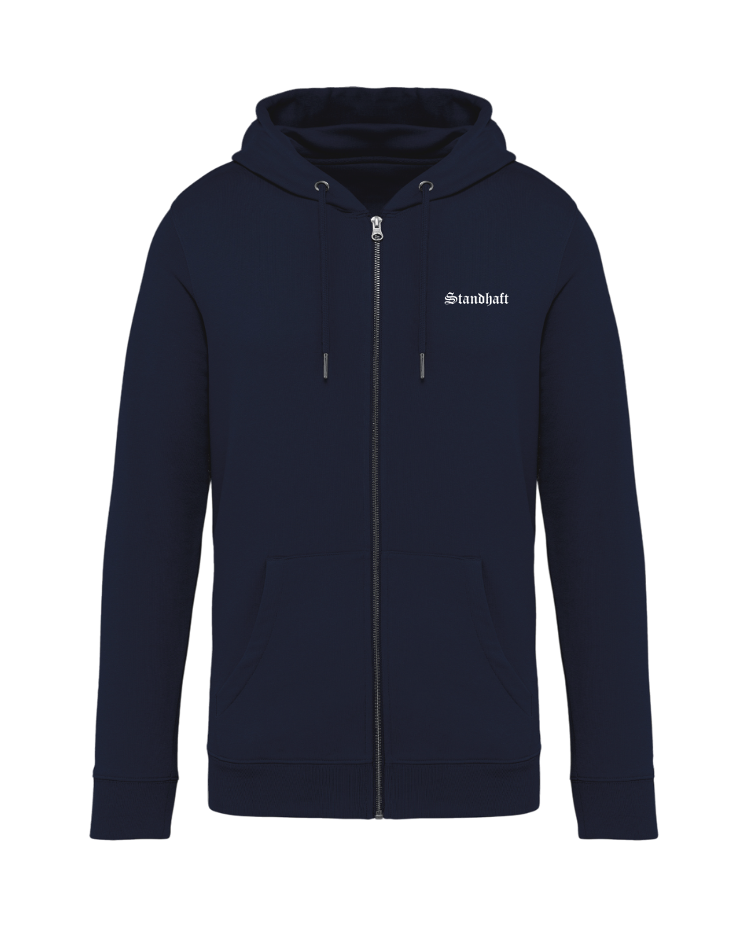 STANDHAFT ZIP HOODIE NAVYBLUE #OLD ENGLISH