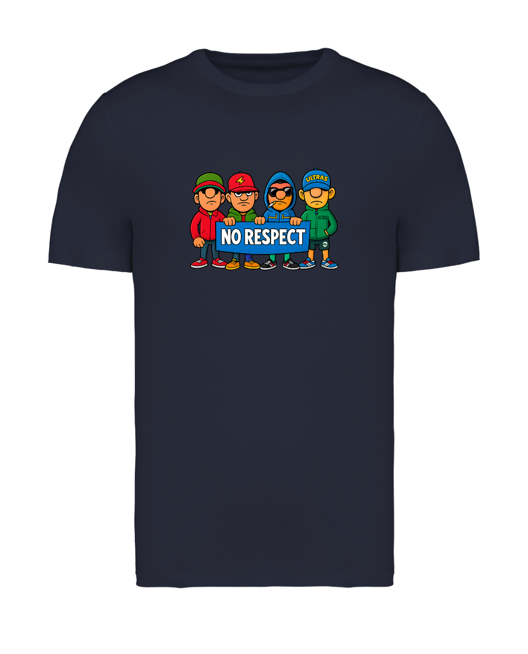 STANDHAFT T-SHIRT NAVYBLUE #NO RESPECT