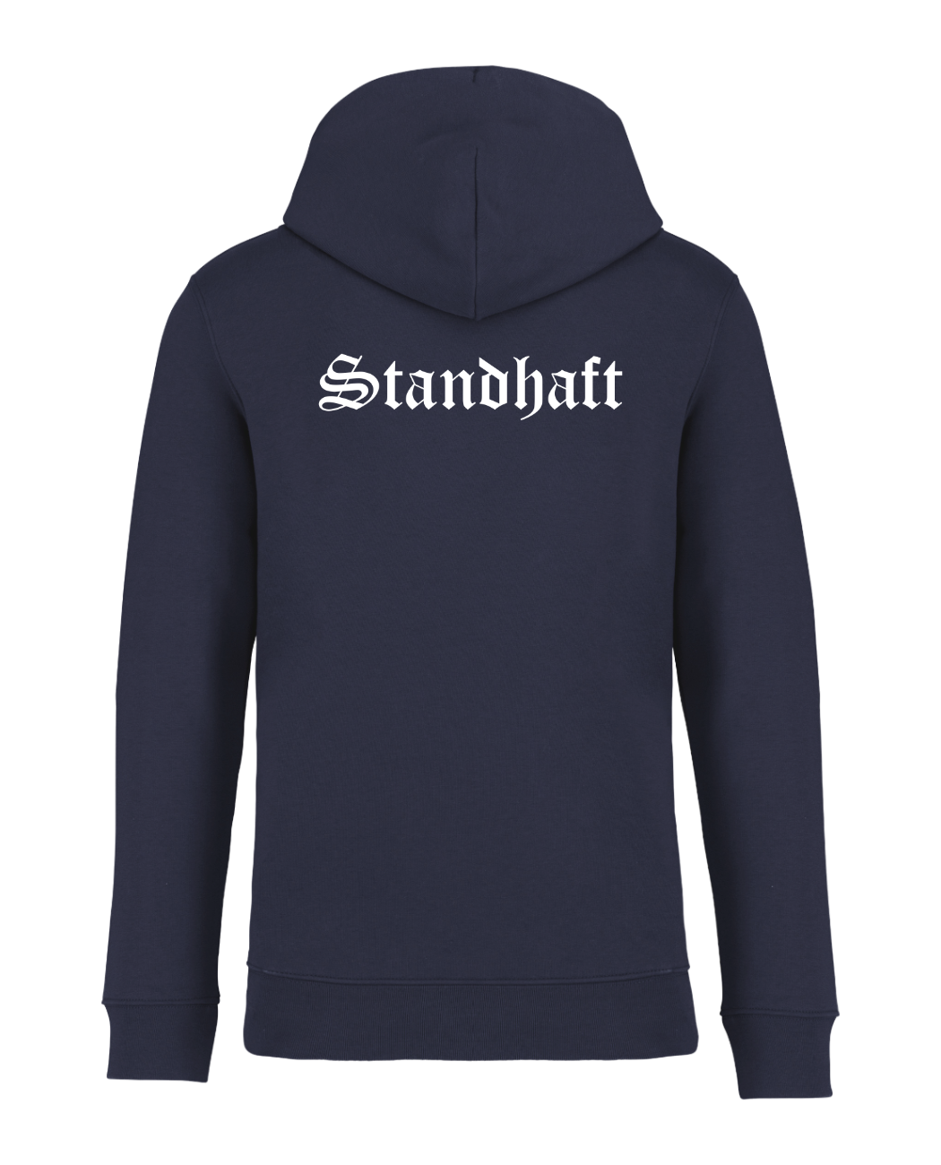 STANDHAFT ZIP HOODIE NAVYBLUE #OLD ENGLISH