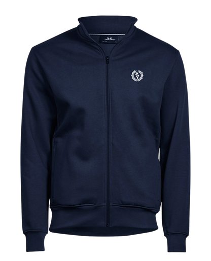 STANDHAFT CARDIGAN ZIP-JACKE NAVY #LAUREL BRANCH