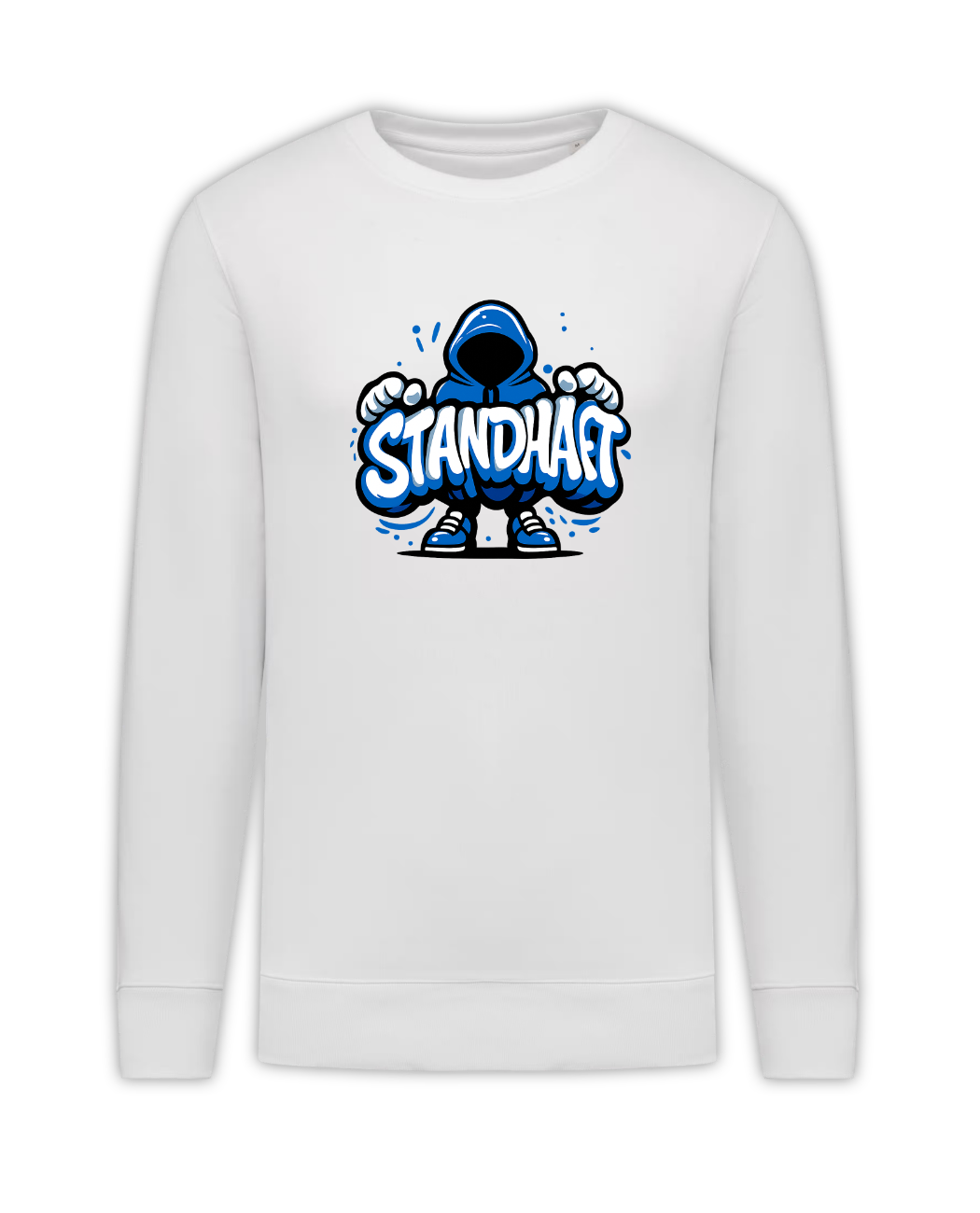 STANDHAFT SWEATSHIRT WEIß #NO FACE