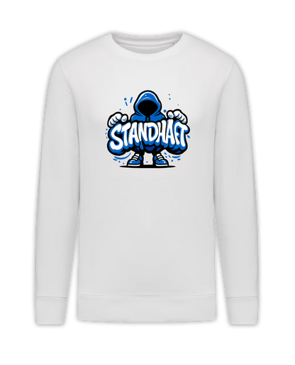 STANDHAFT SWEATSHIRT WEIß #NO FACE
