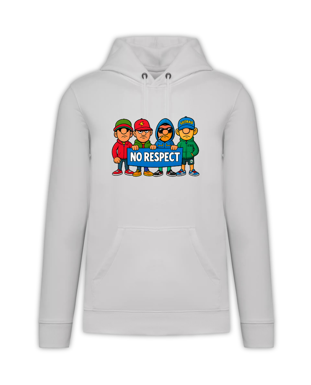 STANDHAFT HOODIE WHITE #NO RESPECT