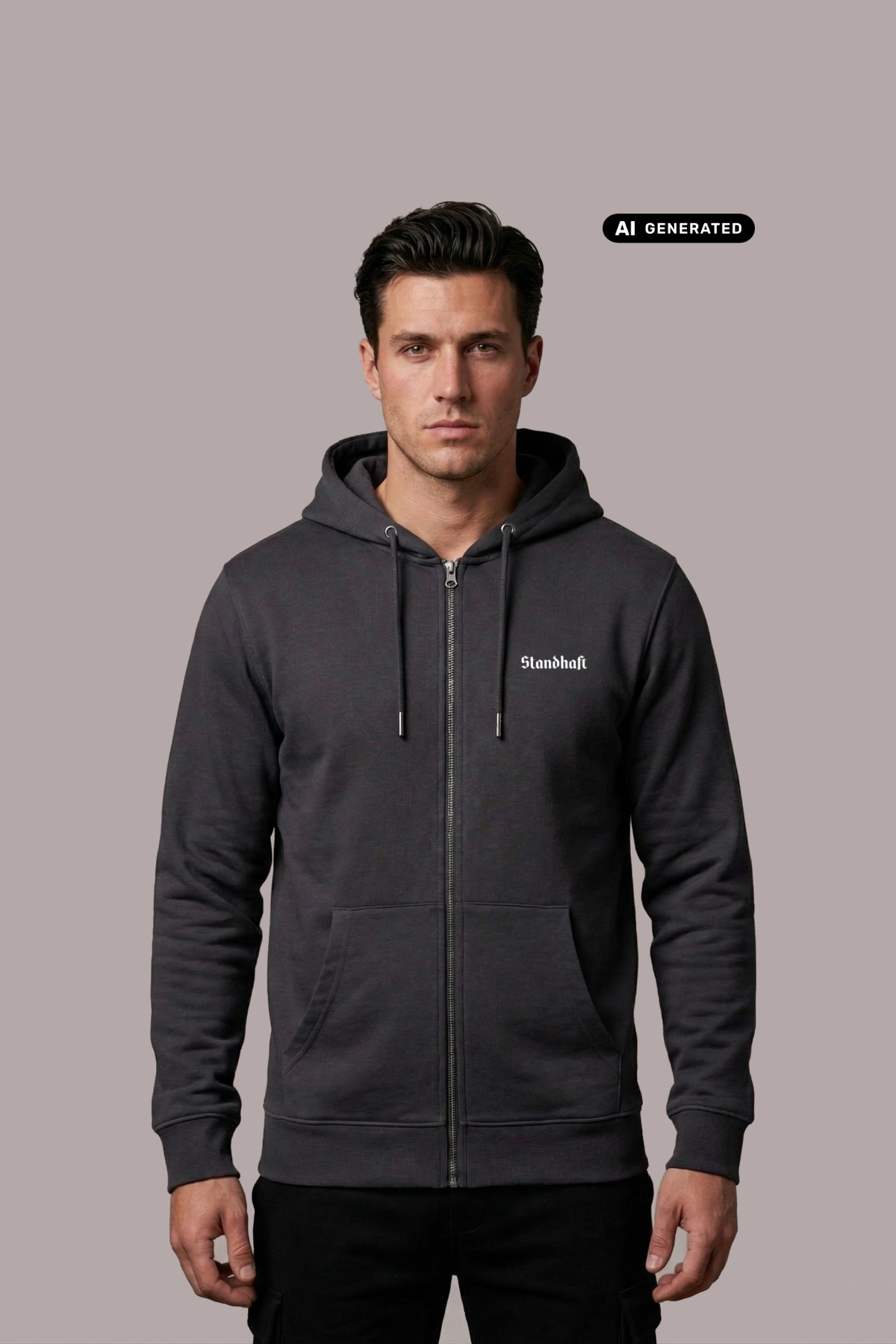 STANDHAFT ZIP HOODIE IRONGREY #MATCHDAY